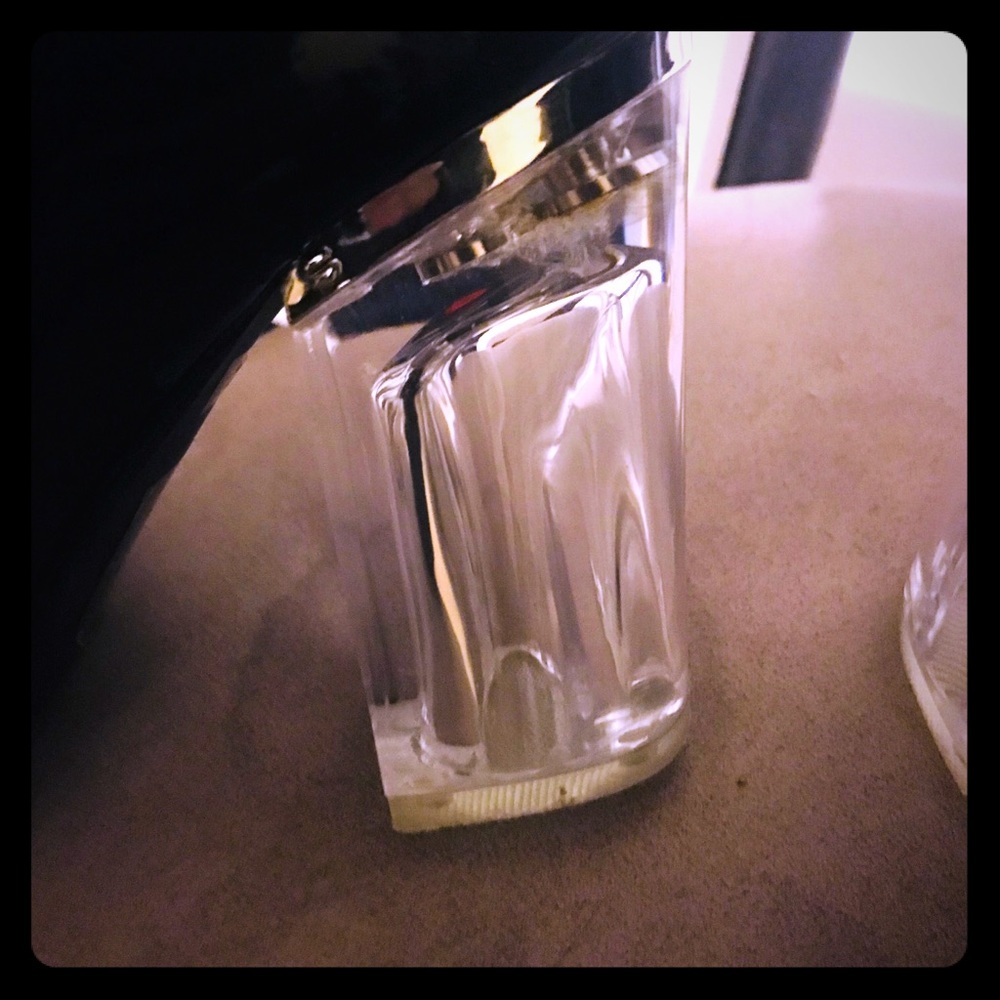 Leather black ~ Clear heel